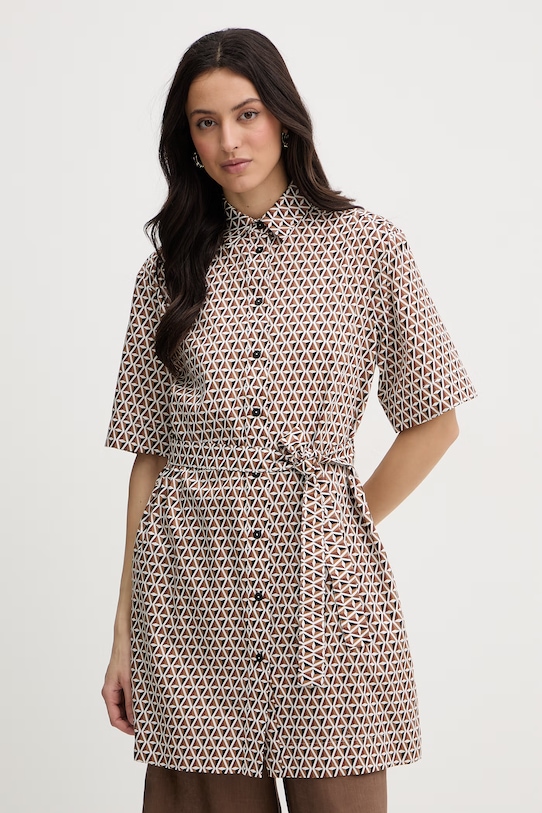 Max Mara Beachwear sukienka letnia bawełniana BONITO brązowy 2616191019600