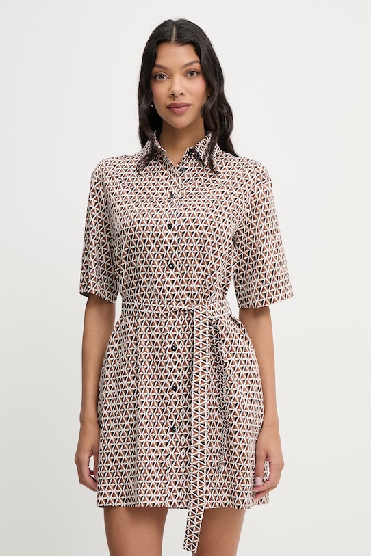 Max Mara Beachwear letné šaty bavlnené BONITO hnedá 2616191019600