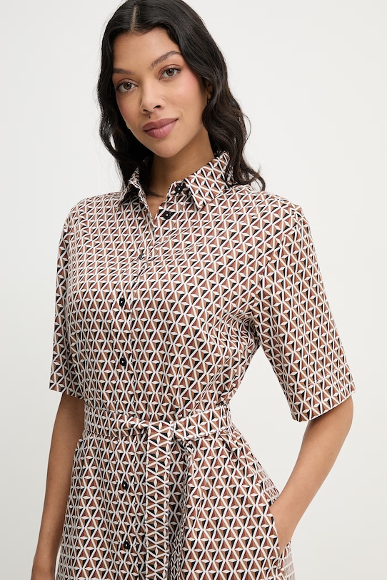 Max Mara Beachwear letné šaty bavlnené BONITO hnedá 2616191019600