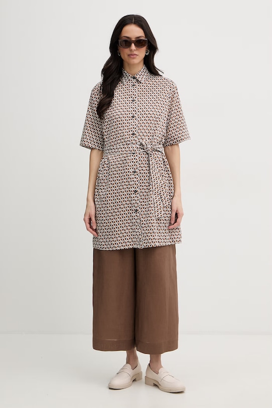 Max Mara Beachwear sukienka letnia bawełniana BONITO 2616191019600 brązowy