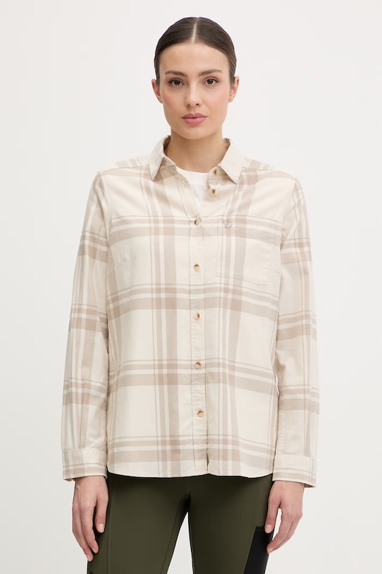 Fjallraven koszula damska bawełniana Övik Lite beżowy F14600264
