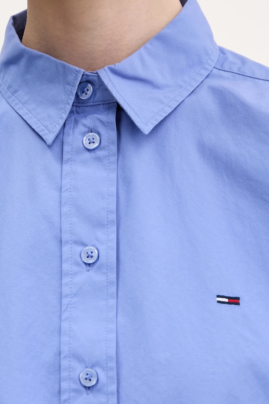 Bavlněná košile Tommy Jeans DW0DW22078 fialová