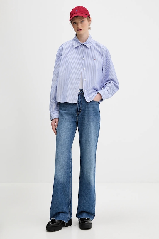 Tommy Jeans koszula DW0DW22636 niebieski SS26