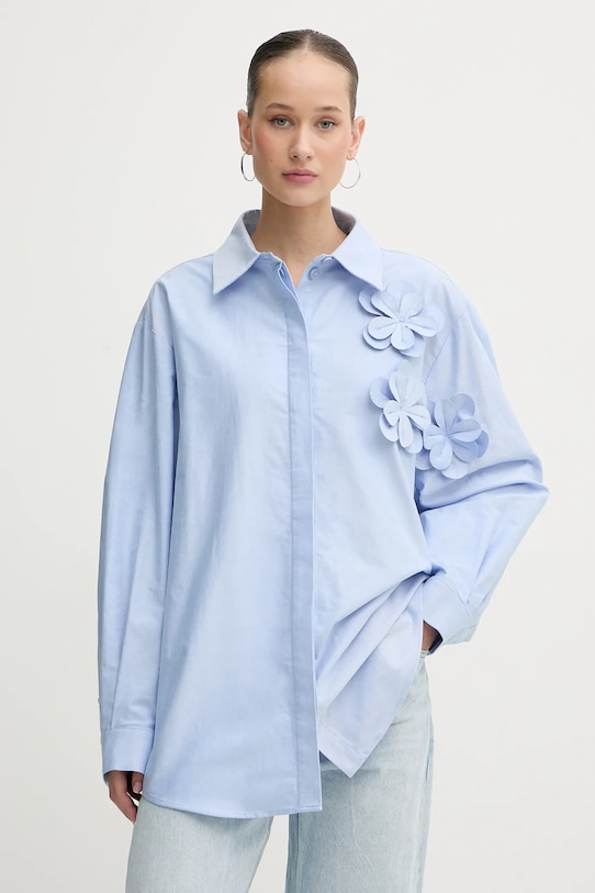 Stine Goya koszula bawełniana klasyczny niebieski SG.PS26.T138.2464