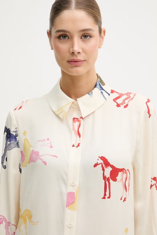 Stine Goya koszula damska z wiskozy beżowy SG.SS26.T091.2263