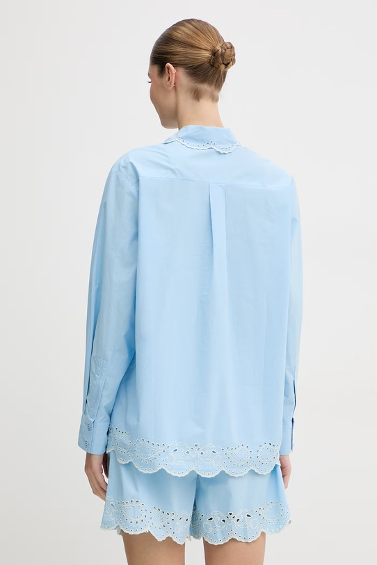 Odzież Stine Goya koszula damska bawełniana SG.SS26.T187.2499 niebieski
