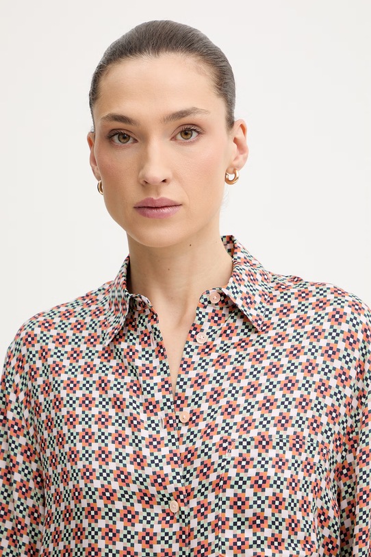 PS Paul Smith koszula damska z wiskozy pomarańczowy W2R.331B.V31436