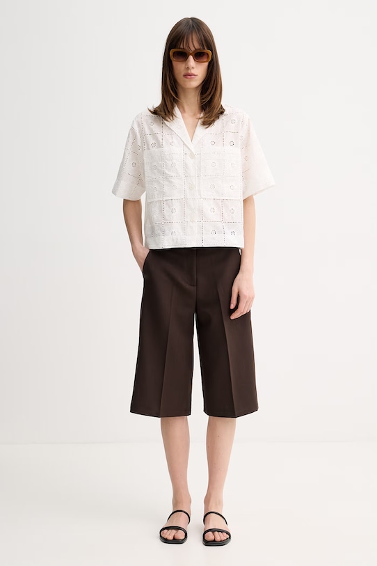 PS Paul Smith koszula damska z bawełną W2R.402B.V31429 beżowy SS26