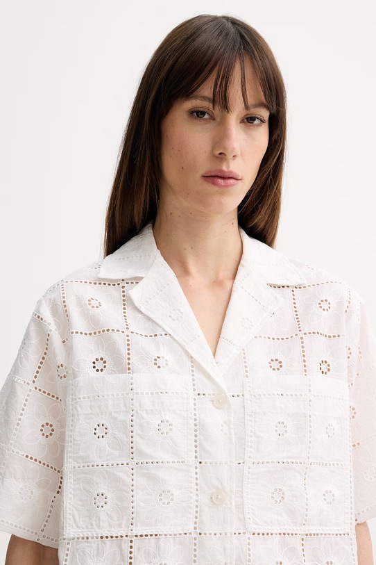 PS Paul Smith koszula damska z bawełną beżowy W2R.402B.V31429