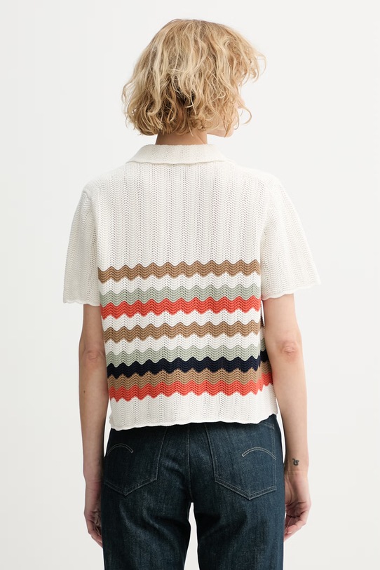 Îmbrăcăminte PS Paul Smith cămașă pentru femei, din bumbac W2R.821N.V31450 bej