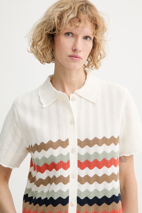 PS Paul Smith cămașă pentru femei, din bumbac bej W2R.821N.V31450