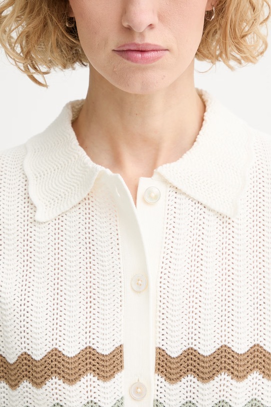 PS Paul Smith cămașă pentru femei, din bumbac W2R.821N.V31450 bej