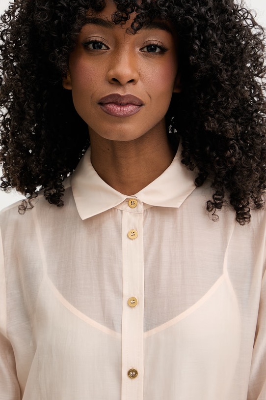 Marciano by Guess koszula damska z lyocellem TEA beżowy G6GH23.W2198