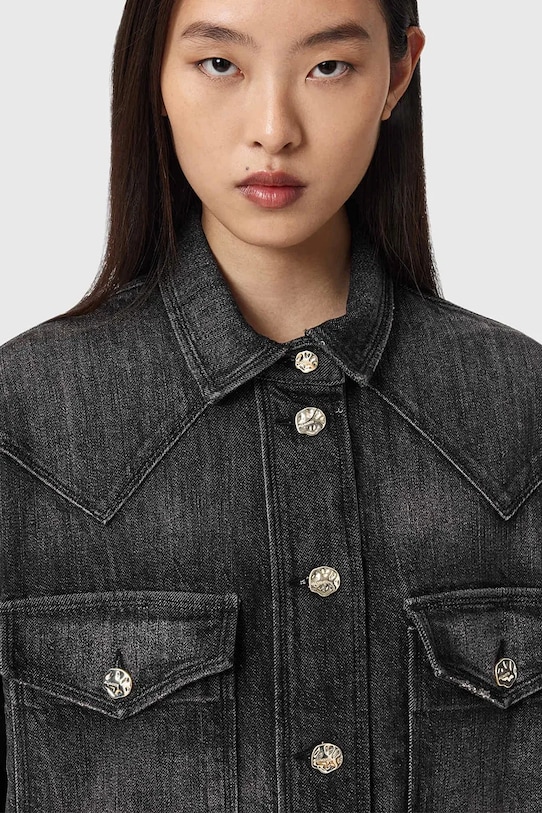 AllSaints koszula jeansowa czarny W094PD