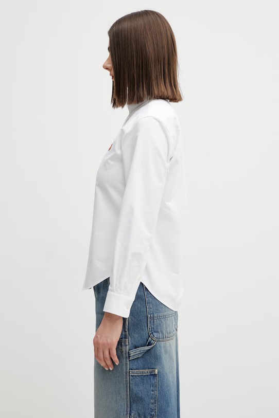 Kenzo koszula bawełniana FG52CH2859LO biały SS26