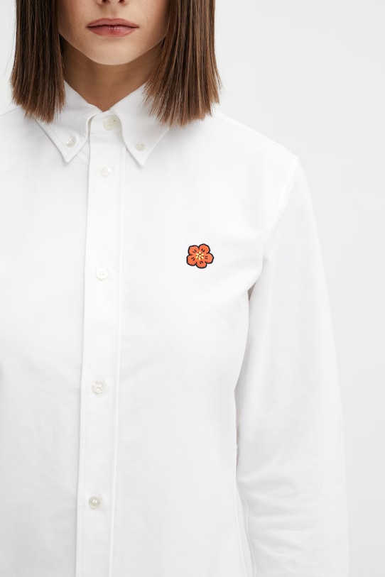 Kenzo koszula bawełniana biały FG52CH2859LO