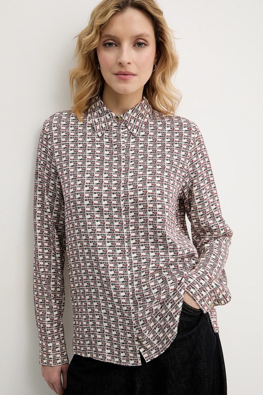 Πουκάμισο Tommy Hilfiger μπορντό WW0WW48180