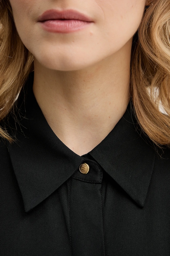 Πουκάμισο Tommy Hilfiger WW0WW48180 μαύρο