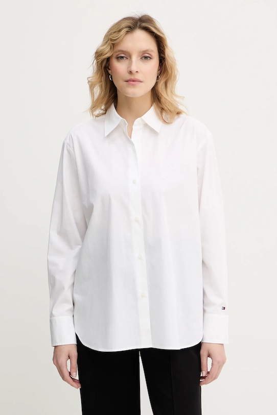Tommy Hilfiger koszula bawełniana bawełna biały WW0WW48190
