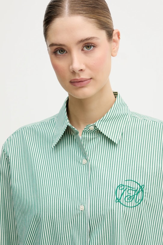 Tommy Hilfiger koszula bawełniana zielony WW0WW48190