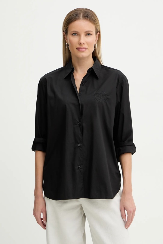 Tommy Hilfiger koszula bawełniana bawełna czarny WW0WW48190