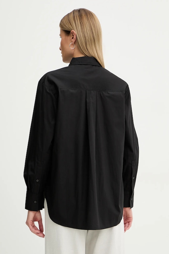 Odzież Tommy Hilfiger koszula bawełniana WW0WW48190 czarny