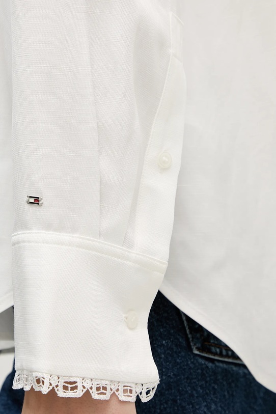 Tommy Hilfiger koszula z domieszką lnu WW0WW48654