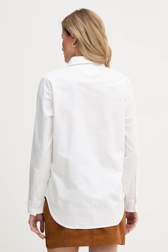 Odzież Tommy Hilfiger koszula bawełniana WW0WW49386 biały