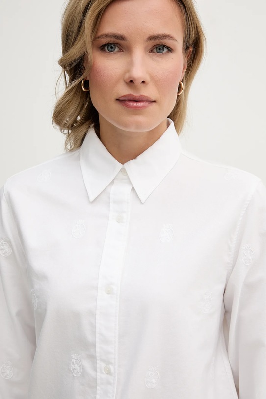 Tommy Hilfiger camicia in cotone bianco WW0WW49386