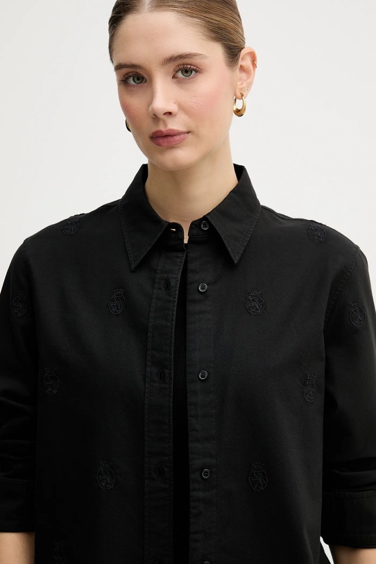 Tommy Hilfiger koszula bawełniana czarny WW0WW49386