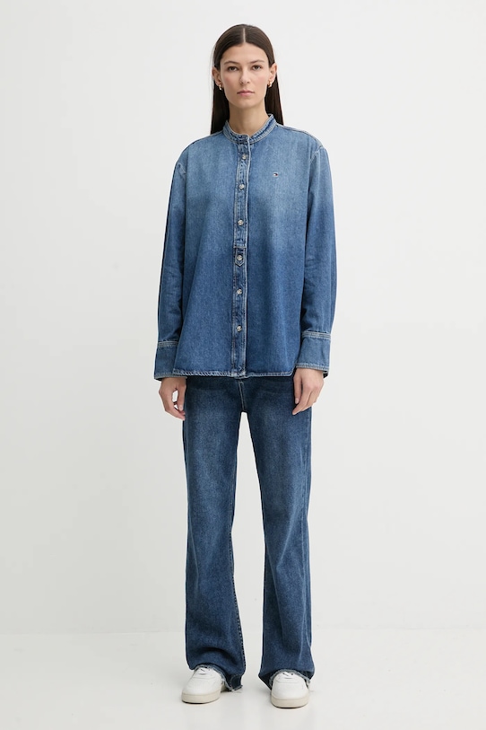 Traper košulja Tommy Hilfiger WW0WW47732 plava SS26