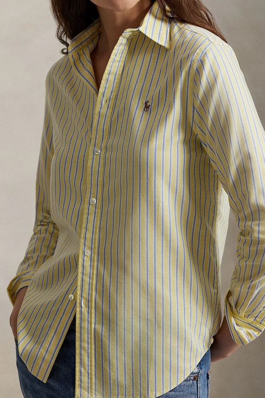 Polo Ralph Lauren koszula bawełniana żółty 211970739