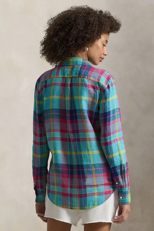 Polo Ralph Lauren cămașă de in 211973264 turcoaz SS26