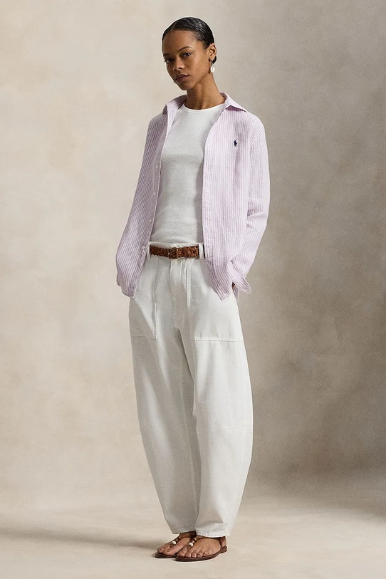 Îmbrăcăminte Polo Ralph Lauren cămașă de in 211A96158 violet