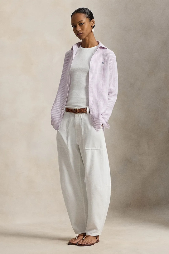 Îmbrăcăminte Polo Ralph Lauren cămașă de in 211A96158 violet