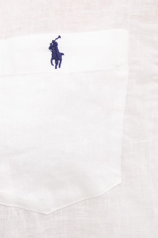 Πουκάμισο από λινό Polo Ralph Lauren 211A96160 λευκό