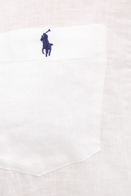 Πουκάμισο από λινό Polo Ralph Lauren 211A96160 λευκό