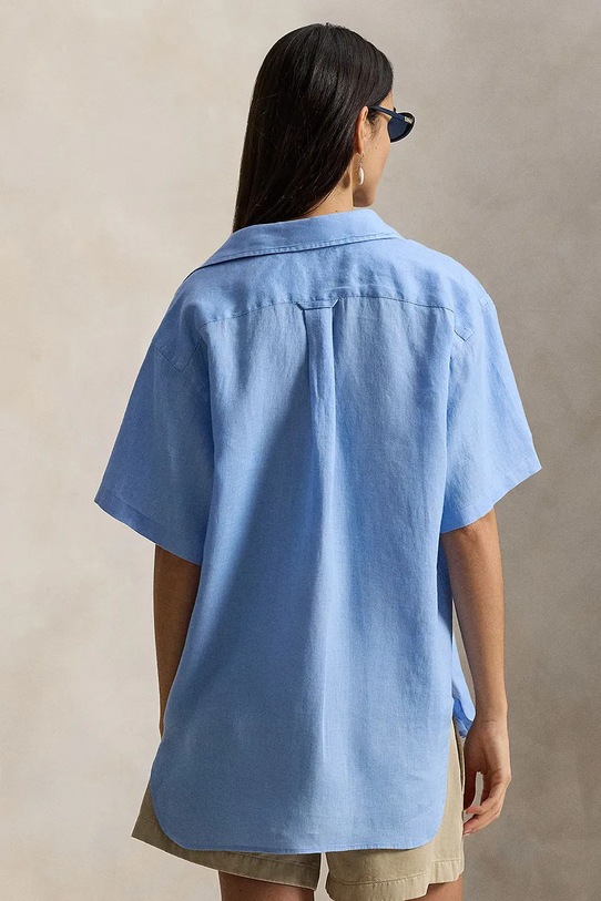 Polo Ralph Lauren koszula lniana 211A96160 niebieski SS26