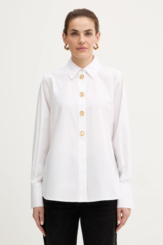 Pamučna košulja Karl Lagerfeld Planet friendly bijela B1W11012