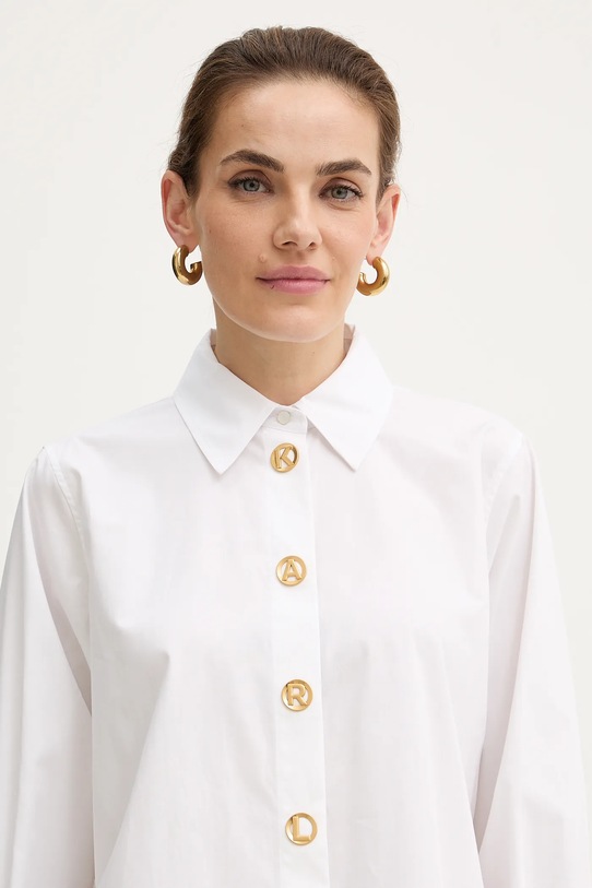 Karl Lagerfeld koszula bawełniana biały B1W11012