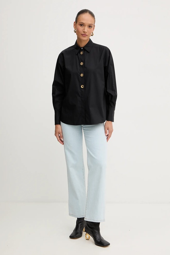 Karl Lagerfeld koszula bawełniana B1W11012 czarny SS26