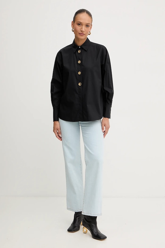 Karl Lagerfeld koszula bawełniana B1W11012 czarny SS26