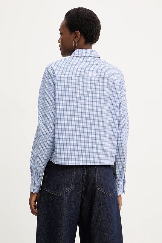 Дрехи Памучна риза Karl Lagerfeld IKON B1W11020 син