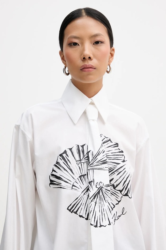 Karl Lagerfeld koszula bawełniana biały B1W11002