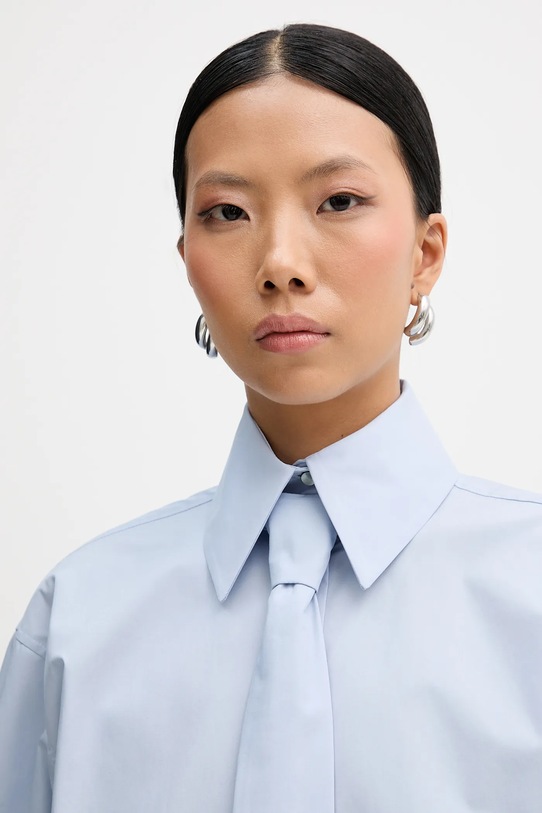 Karl Lagerfeld koszula bawełniana niebieski B1W11002