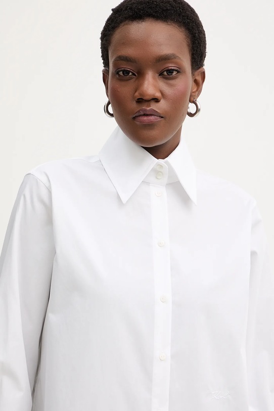 Karl Lagerfeld koszula bawełniana biały B1W11010