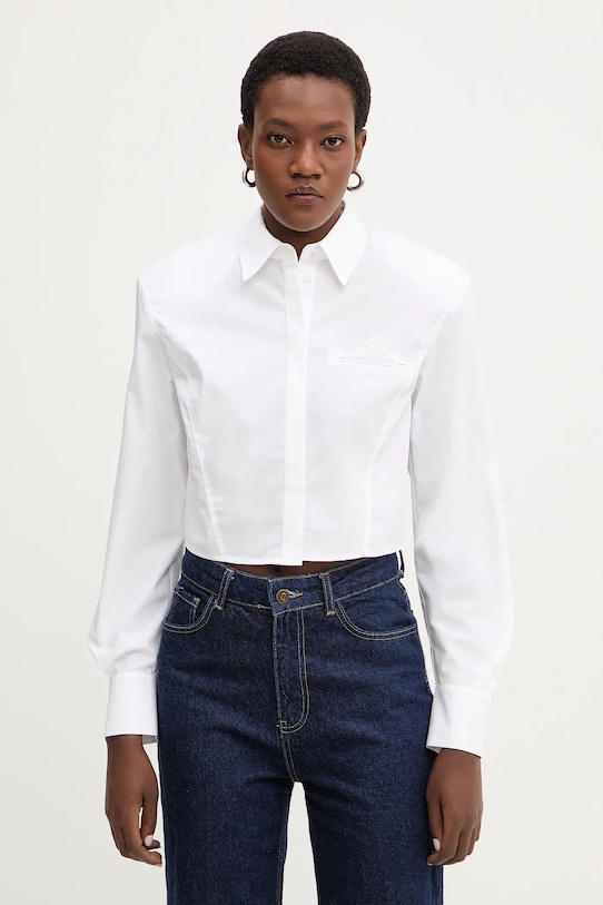 Karl Lagerfeld koszula bawełniana bawełna biały B1W11034