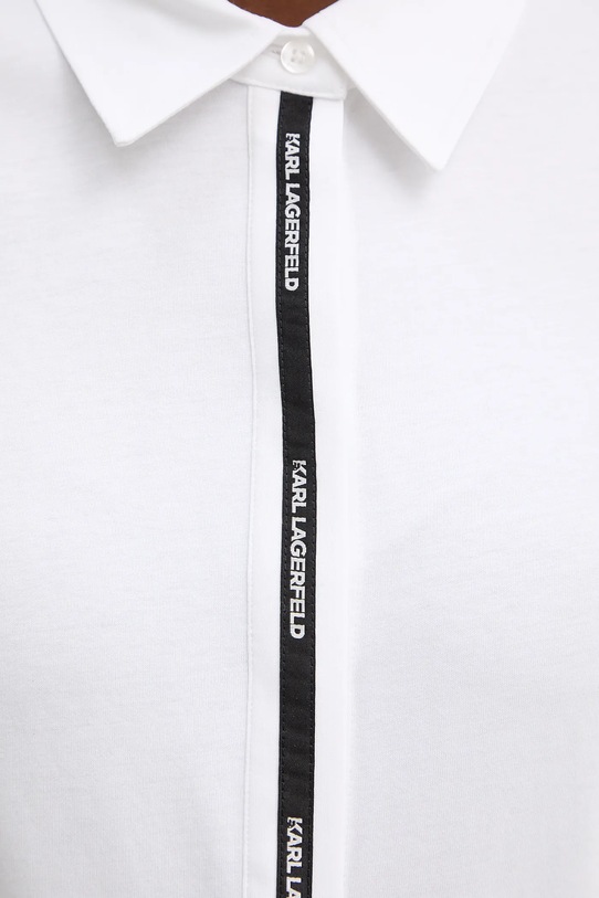 Bombažna srajca Karl Lagerfeld B1W17078 bela
