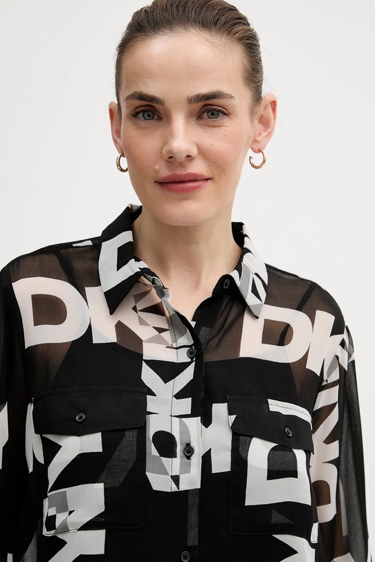 Dkny koszula czarny P4RA6FXZ