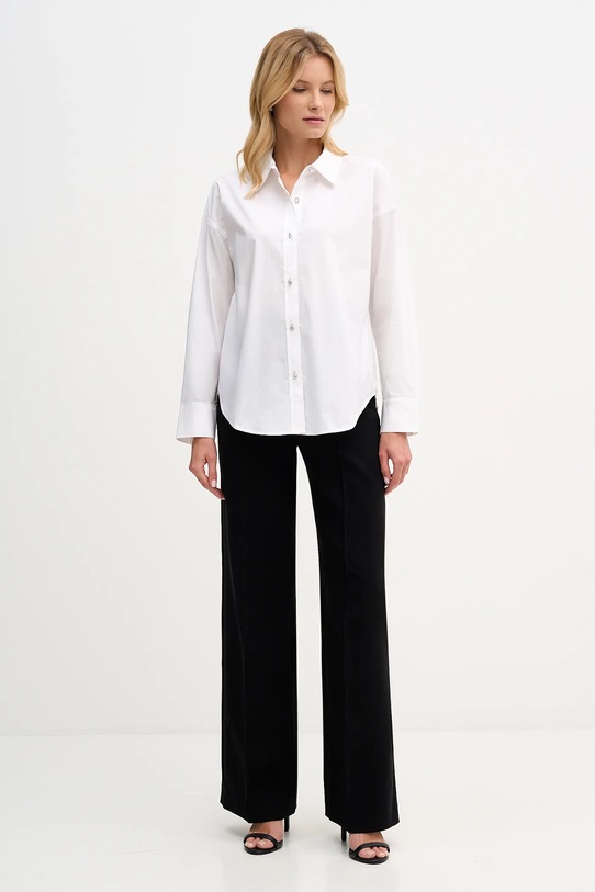 Dkny koszula bawełniana DJ6W2171 biały SS26